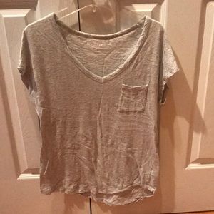 Light gray v-neck